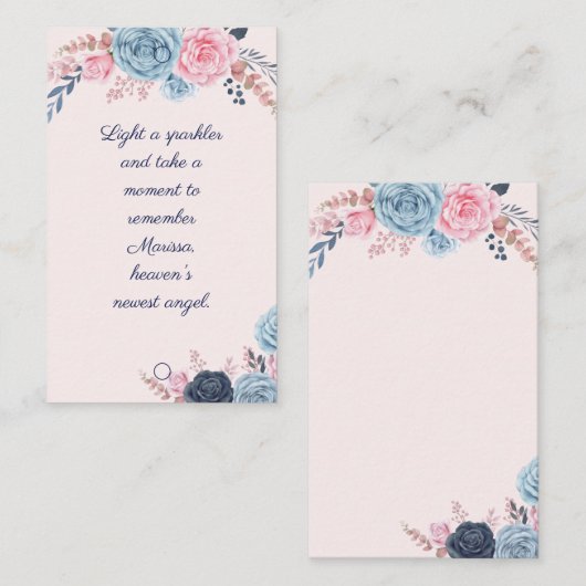 人生の葬儀お祝いスパークラー別れ 名刺 (正面/裏面)