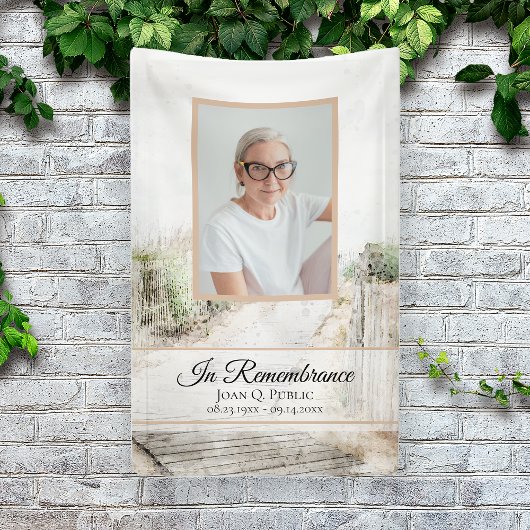 人生の葬儀のビーチお祝いへの搭乗歩き 横断幕