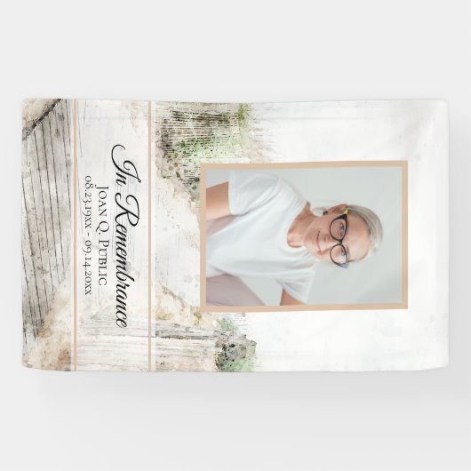 人生の葬儀のビーチお祝いへの搭乗歩き 横断幕 (横)