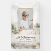 人生の葬儀のビーチお祝いへの搭乗歩き 横断幕 (縦)