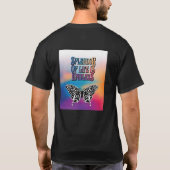 人生の蝶の輝きは無限のデザイン Tシャツ (裏面)