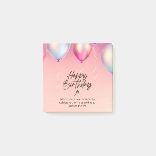 人生の誕生日を祝おう ポストイット (正面)