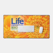 「人生の課題と幸福」の感動的引用文 デスクマット (キーボード&マウス)