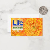 「人生の課題と幸福」の感動的引用文 ノートカード (正面/裏面インサイチュ)