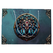 人生の豪華な木の影の街。 ラージペーパーバッグ (裏面)