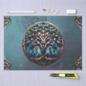 人生の豪華な木の影の街。 薄葉紙 (クラフト)