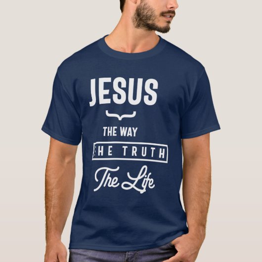 人生の贈り物の真実をイエス様に |クリスチャン Tシャツ (正面)