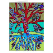 人生の赤いツリー落ちるハート蝶 (正面)