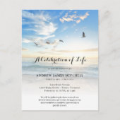 人生の追悼ビーチセレブレーション ポストカード (正面)