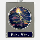 人生の道 シルバープレートバナーオーナメント (正面)