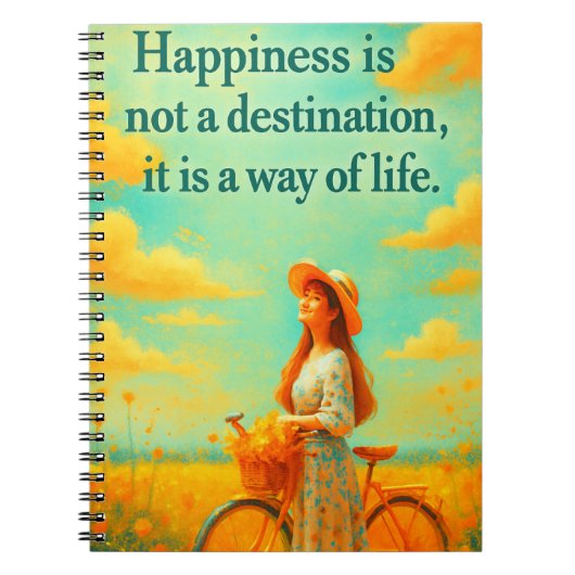 「人生の道」 – 幸福感動的引用文ノート ノートブック (正面)