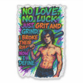 人生の障害を乗り越える人々 シール (正面)