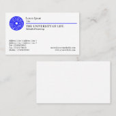 人生の青い規則の大学 名刺 (正面/裏面)