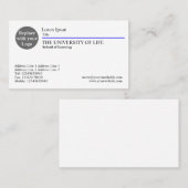 人生の青い規則の大学 名刺 (正面/裏面)