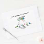 人生の青写真は？（遺伝子発現） 長方形シール (封筒)