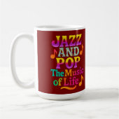 人生の音楽Tシャツ コーヒーマグカップ (左)