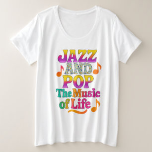 人生の音楽Tシャツ プラスサイズTシャツ