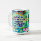 人生の風光明媚な道 コーヒーマグカップ (正面左)