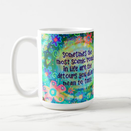 人生の風光明媚な道 コーヒーマグカップ (左)