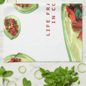 人生の香り：ポプリ感動的メッセージ キッチンタオル (折り畳み)