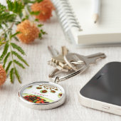 人生の香り:ポプリ感動的メッセージ キーホルダー (側面)