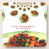 人生の香り:ポプリ感動的メッセージ コースター (正面)