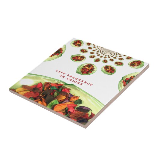 人生の香り:ポプリ感動的メッセージ タイル (側面)