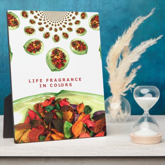 人生の香り：ポプリ感動的メッセージ フォトプラーク (側面)