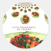 人生の香り:ポプリ感動的メッセージ ラウンドシール (正面)
