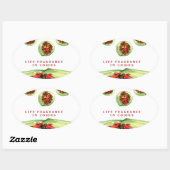 人生の香り：ポプリ感動的メッセージ 楕円形シール (シート)