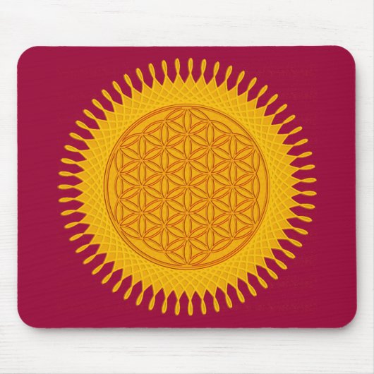 人生の黄色い明るいの花 マウスパッド (正面)