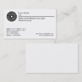 人生の黒い規則の大学 名刺 (正面/裏面)