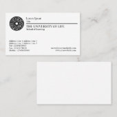 人生の黒い規則の大学 名刺 (正面/裏面)