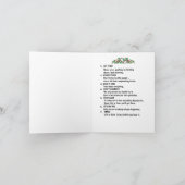 人生の7つのルール、励ましとサポート カード (内部)