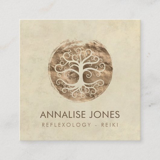 人生のYggdrasilの金木 スクエア名刺 (正面)