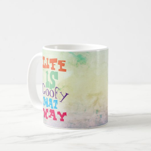 人生はおっちょこちょいのそんなもの コーヒーマグカップ (正面左)