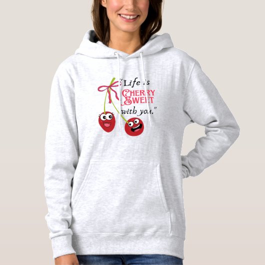 人生はさくらんぼに甘い パーカ (正面)