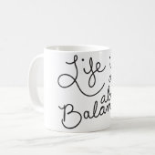 人生はすべてバランス引用文コーヒーカップ/マグ コーヒーマグカップ (正面左)