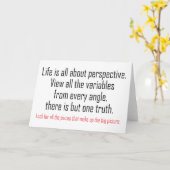 人生はすべて遠近法に基づく カード (黄色い花)