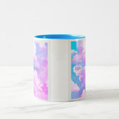 人生はとても美しいマグカップ – スカイブルーの美学カップ ツートーンマグカップ (中央)