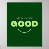 人生はとても良い感動的引用文 ポスター (正面)