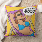 人生はとても良い枕 クッション (ブランケット)