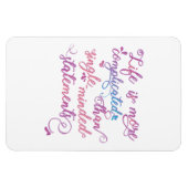 人生はもっと複雑な自己成長スローガン マグネット (横)