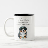 人生はより良いベルネーズマウンテンドッグ ツートーンマグカップ (左)