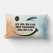 人生はよ得り面白いおもしろい引用文 | ランバークッション (正面)