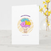 人生はアイスクリームのようなもの カード (黄色い花)