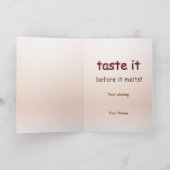 人生はアイスクリームのグリーティングカードのようなものだ カード (内部)