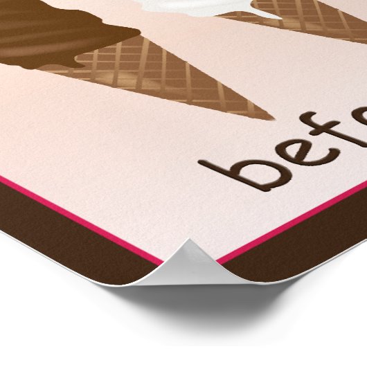 人生はアイスクリームポスターのようなものだ ポスター (角)