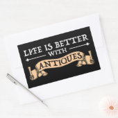 人生はアンティーク 長方形シール (封筒)