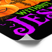 人生はイエスなしの怖い秋ハロウィンクリスティー ポスター (角)